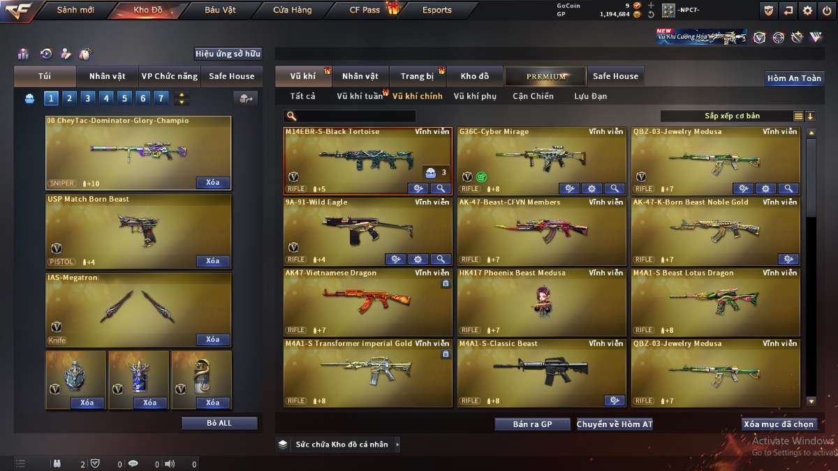 shop acc cf uy tin gia re